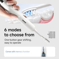 DOCO LAB Sonic Electric Toothbrush – 6 Modes, 5 Brush Heads, Rechargeable