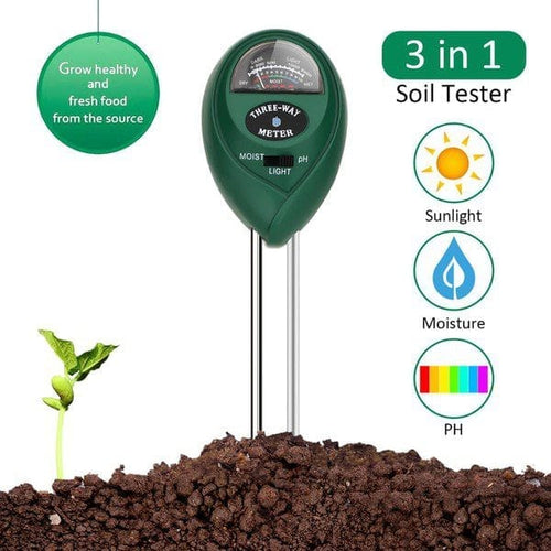 Soil PH Tester 3-in-1 Moisture Sensor Meter Sunlight PH Soil Test Kits