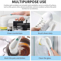 Electric Spin Scrubber Brush – USB Rechargeable for Kitchen & Bathroom