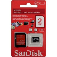 Sandisk MicroSDHC Memory Card with Adapter - 2GB
