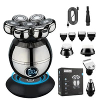 7D Electric Head Shaver for Men – Waterproof Bald Head & Beard Trimmer with Charging Base
