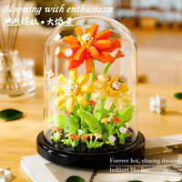 Diy Micro Flower Building Blocks Mini Bricks Particles Eternal Life Flowers Home Decoration Assembling Puzzle Toy Children Gift