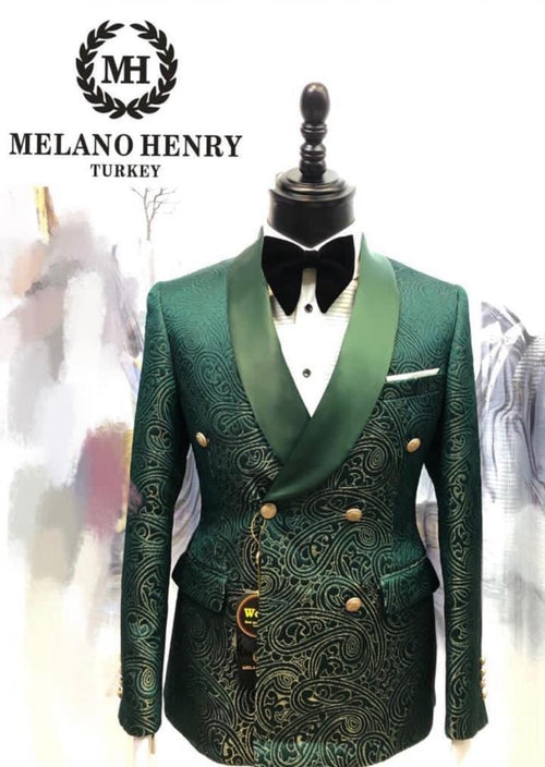 Melano Henry Green Designer Suit