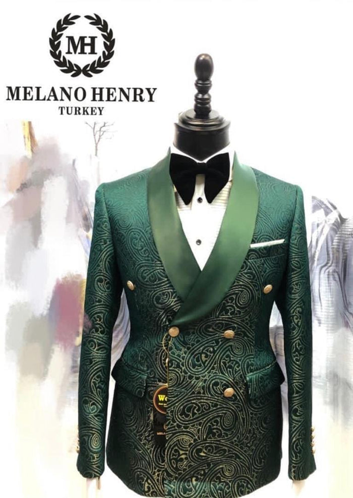 Melano Henry Green Designer Suit