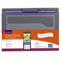Smead Cascading Wall Organizer, 6 Pockets, Letter Size, Gray/Bright Pockets (92060)