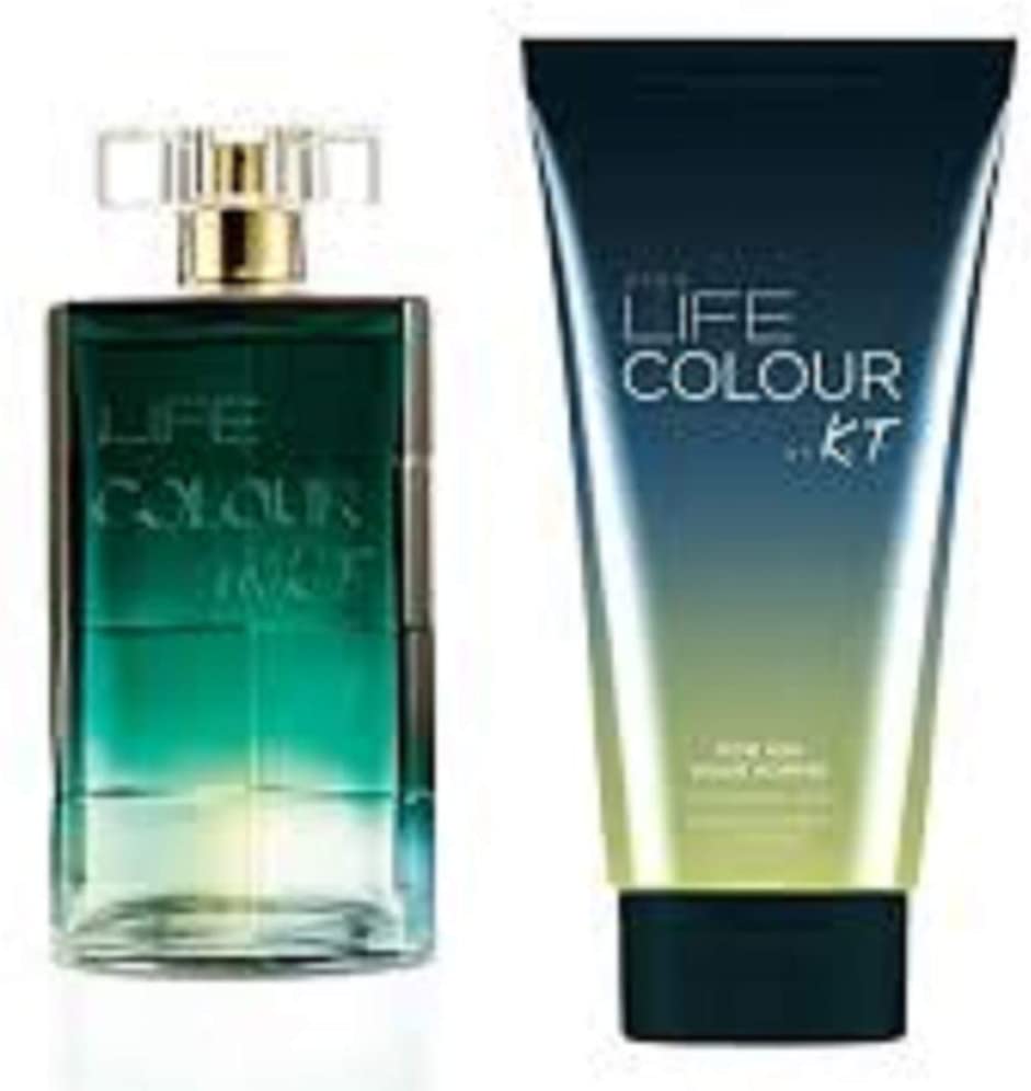 Avon Life Colour by KT for him set consists of Eau de Toilette 75ml and Hair and Body Wash 200ml