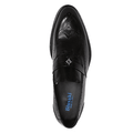 Men's Black Leather Oxford Shoes - Blusaki