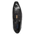 Blusaki Leather Oxford Slip-on Shoes - Black