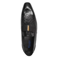 Blusaki Leather Oxford Slip-on Shoes - Black