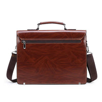 Portable Briefcase Multi-layer PU Leather Laptop Bag