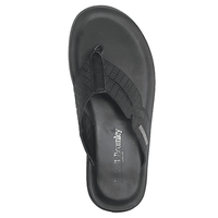 Men's Leather Slippers - Black