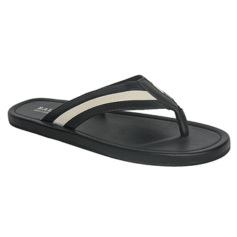Bally Leather Slippers - Black/White