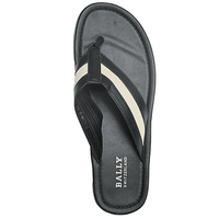 Bally Leather Slippers - Black/White