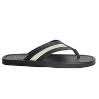 Bally Leather Slippers - Black/White