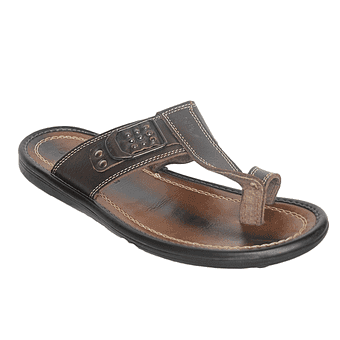 Brown Leather Slippers - Clarks