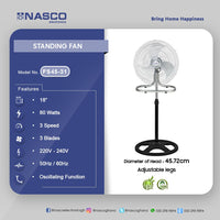 NASCO 18" INDUSTRIAL STANDING FAN