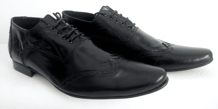 Black Mirror polished leather Italiano style