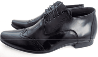 Black Mirror polished leather Italiano style