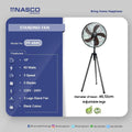 NASCO 18" STANDING FAN (FF-450CBLACK)
