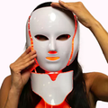 LED Face & Neck Mask - 7-Color Light Therapy for Anti-Aging, Acne & Skin Rejuvenation