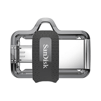 Sandisk Ultra Dual m3.0 USB 3.0 / micro-USB Flash Drive - 64GB Silver