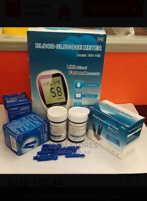 Glucometer With Lancet and Strips