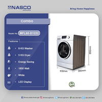 GET NASCO 8 &amp; 5 KG COMBO FRONT LOAD WASHING MACHINE