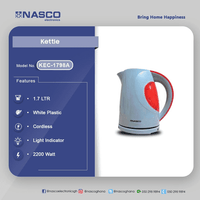 NASCO 1.7LTR KETTLE, RED