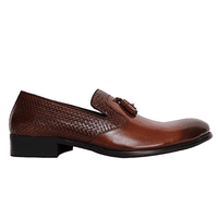 Blusaki Leather Slip-on Shoes - Brown