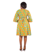 Long Sleeves Flared African Dress (LWP3XDS002-005AB)