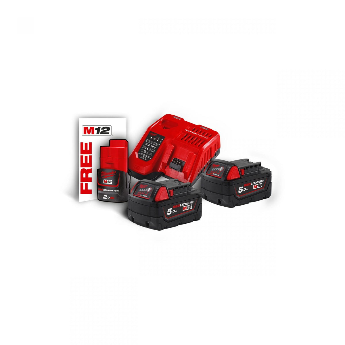 Milwaukee NRG Pack M18B5 M12B2 M12-18FC – M18 NRG-502