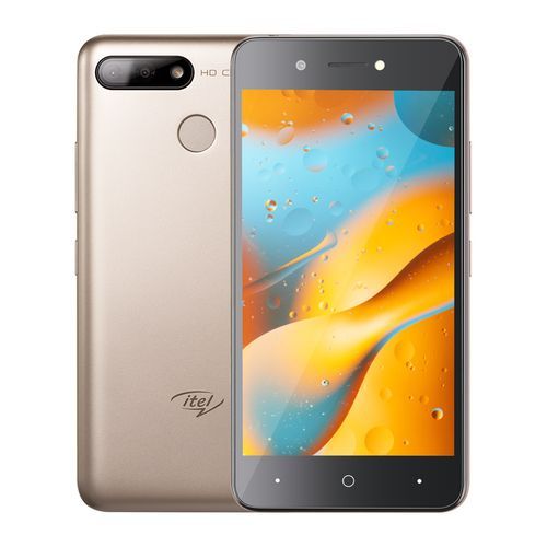 Itel P15 - 5.0" HD Screen, 16GB ROM ,1GB ROM, Android 9 Pie, 5MP + 5MP Camera, 4000mAh, Fingerprint, Face ID - Gold
