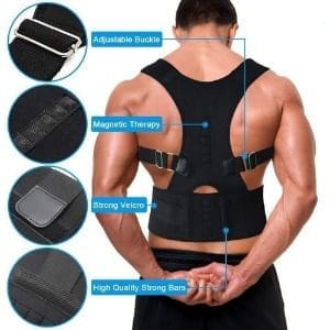 Real Doctor Posture Corrector, Shoulder Back Support Belt for Men and Women (Black)