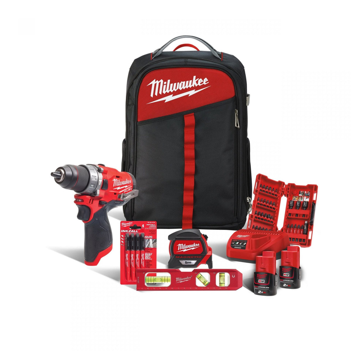 Milwaukee Cordless Professional Set M12™ 12V – FPD-202BA
