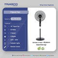 NASCO 16 INCHES STANDING FAN BLACK(NA-FS1615)