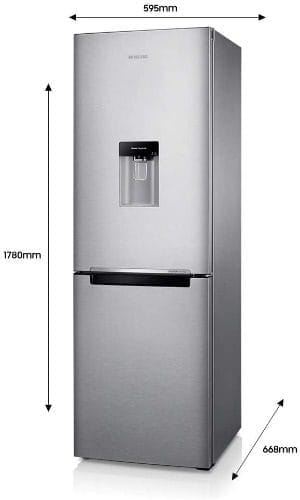 Samsung RB29FWRNDSA Freestanding Fridge Freezer with Digital Inverter Technology and Water Dispenser, 288L