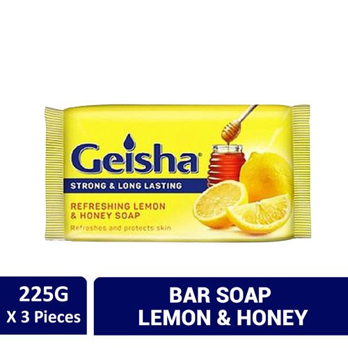 Geisha Bar Soap - Lemon &amp; Honey - 225g x 3 pieces