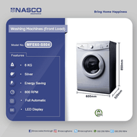 GET NASCO 6KG FRONT LOAD WASHING MACHINE
