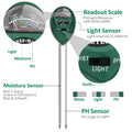 Soil PH Tester 3-in-1 Moisture Sensor Meter Sunlight PH Soil Test Kits