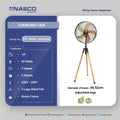 NASCO 18 INCHES STANDING FAN BROWN(FF-450C-BROWN)