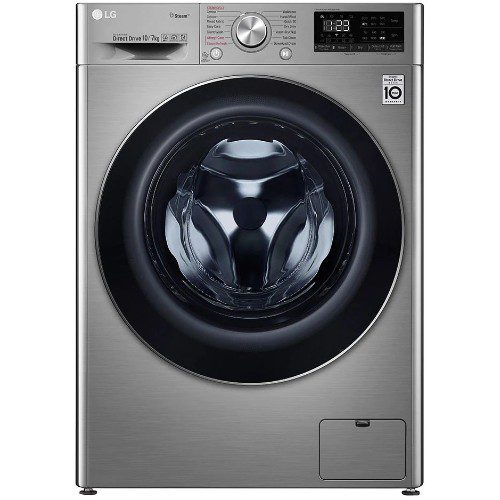 Buy LG 10kg Washer &amp; 7kg Dryer Fully Automatic Front Load Washing machine with Steam and ThinQ(F4V5RGP2T)