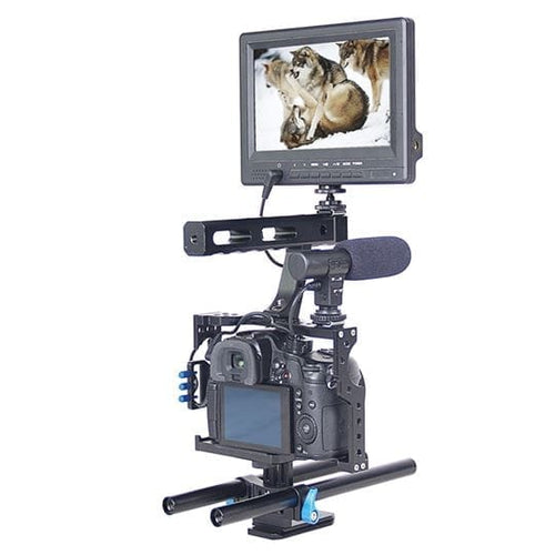 Video Camera Cage Stabilizer for Panasonic Lumix DMC-GH4 / Sony A7 &amp; A7S &amp; A7R &amp;