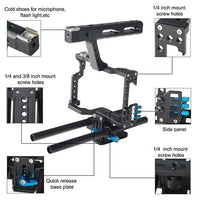 Video Camera Cage Stabilizer for Panasonic Lumix DMC-GH4 / Sony A7 &amp; A7S &amp; A7R &amp;