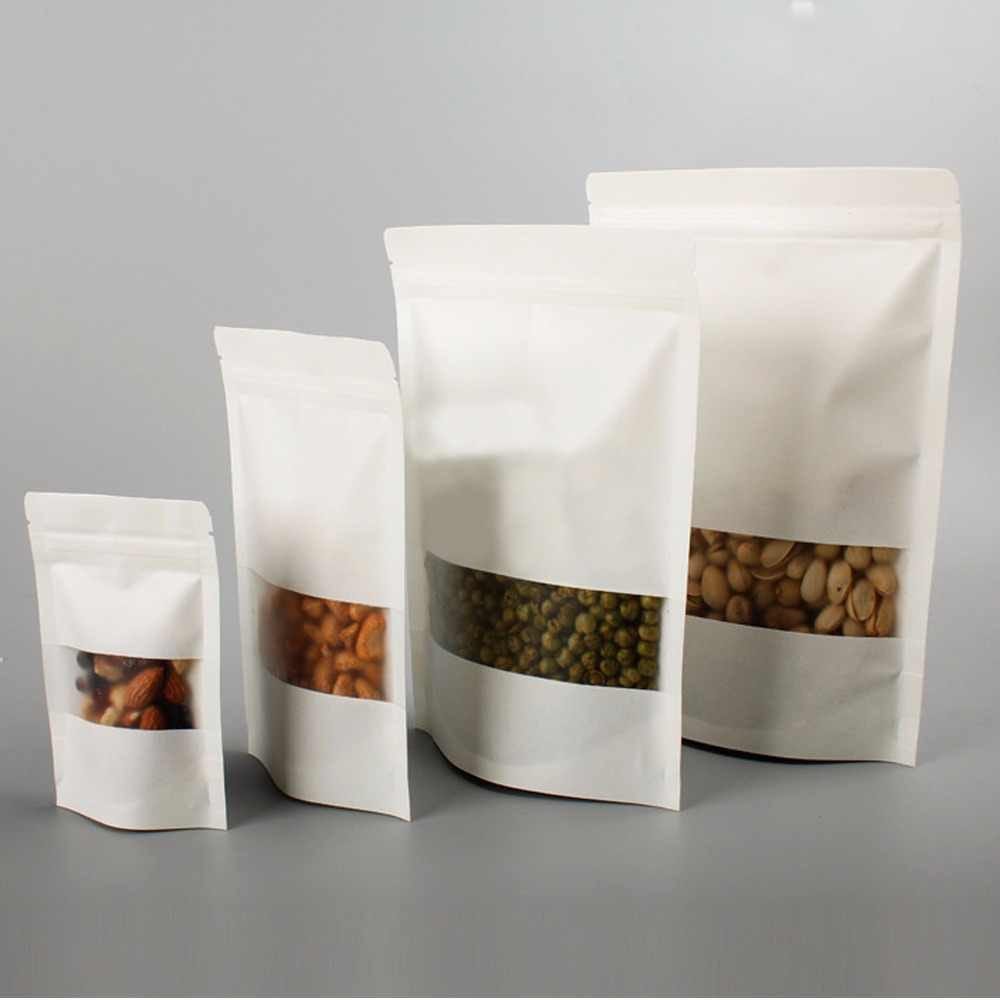 50 Pcs White Paper Pouches