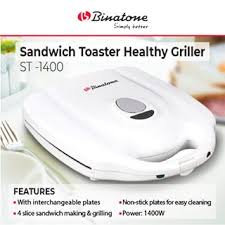 Binatone Sandwich Toaster Healthy Griller ST 1400