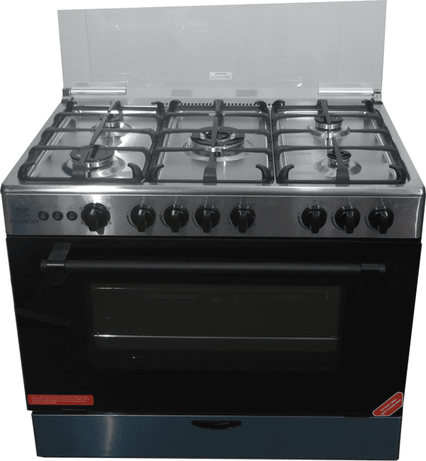 NASCO 5 Burner Gas Cooker (C6090SS-FC-511) - Silver