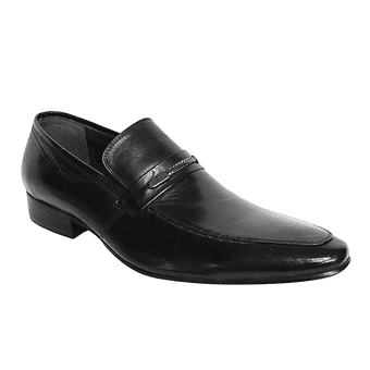 Blusaki Leather Slip-on Shoes - Black | Shopbeta