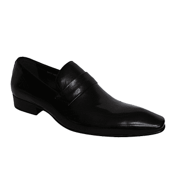 Buy Men's Black Leather Slip-on Shoes - Blusaki | Shopbeta