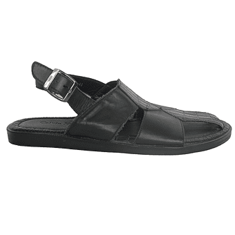 Black Leather Sandals -Calvin Klein | Shopbeta