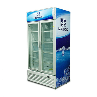 Nasco Double Door Display Refrigerator 1000 Litre White